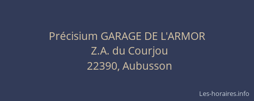 Précisium GARAGE DE L'ARMOR