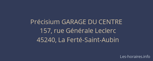 Pr&eacute;cisium GARAGE DU CENTRE