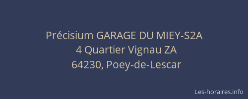 Précisium GARAGE DU MIEY-S2A