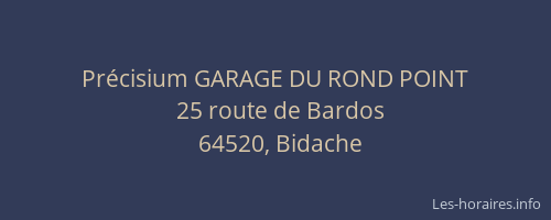 Pr&eacute;cisium GARAGE DU ROND POINT
