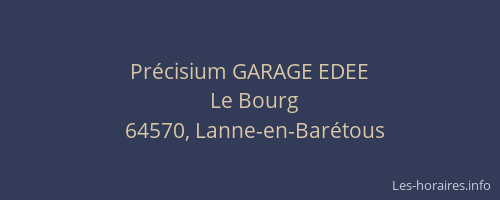 Pr&eacute;cisium GARAGE EDEE