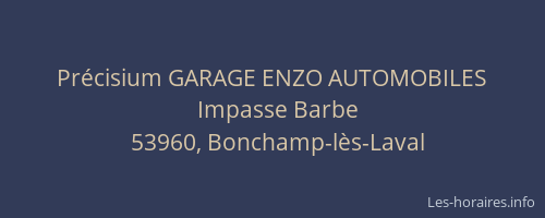 Pr&eacute;cisium GARAGE ENZO AUTOMOBILES
