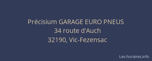 Précisium GARAGE EURO PNEUS