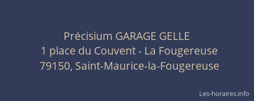 Pr&eacute;cisium GARAGE GELLE