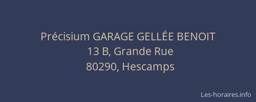 Précisium GARAGE GELLÉE BENOIT
