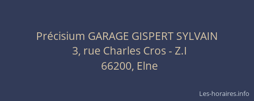 Pr&eacute;cisium GARAGE GISPERT SYLVAIN