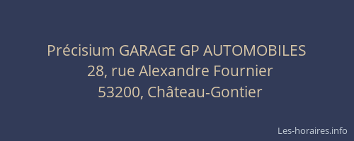 Pr&eacute;cisium GARAGE GP AUTOMOBILES