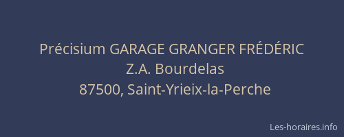 Précisium GARAGE GRANGER FRÉDÉRIC