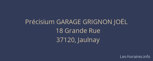 Pr&eacute;cisium GARAGE GRIGNON JO&Euml;L