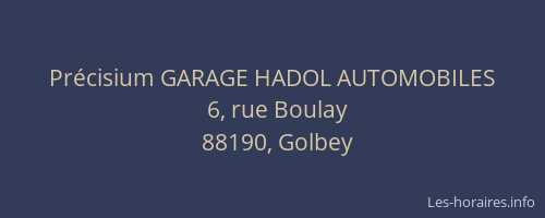 Précisium GARAGE HADOL AUTOMOBILES