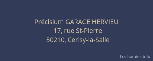 Pr&eacute;cisium GARAGE HERVIEU