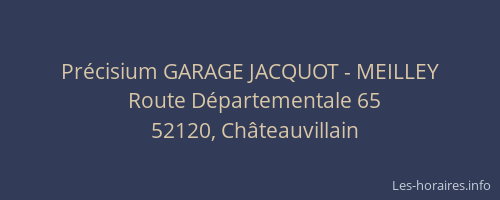 Pr&eacute;cisium GARAGE JACQUOT - MEILLEY