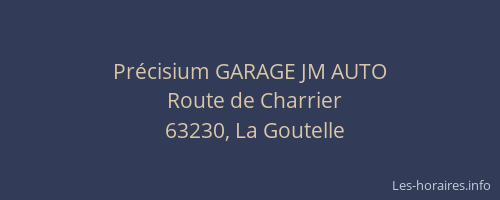 Pr&eacute;cisium GARAGE JM AUTO