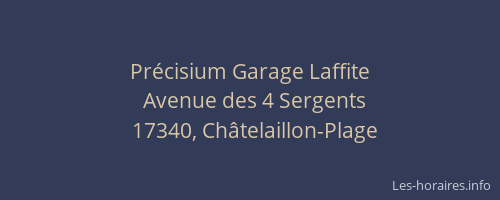 Pr&eacute;cisium Garage Laffite