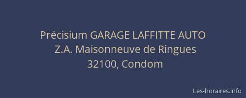 Pr&eacute;cisium GARAGE LAFFITTE AUTO