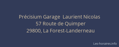 Pr&eacute;cisium Garage  Laurient Nicolas