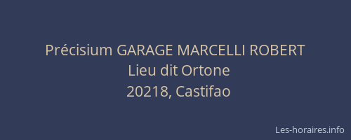 Pr&eacute;cisium GARAGE MARCELLI ROBERT