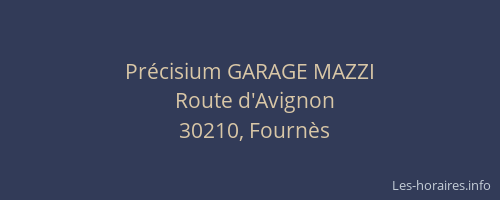 Pr&eacute;cisium GARAGE MAZZI