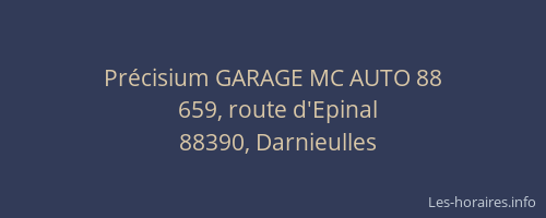 Précisium GARAGE MC AUTO 88
