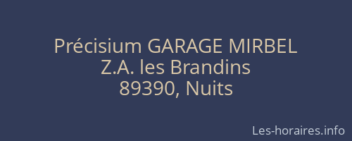 Pr&eacute;cisium GARAGE MIRBEL