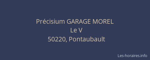 Précisium GARAGE MOREL