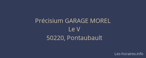Pr&eacute;cisium GARAGE MOREL