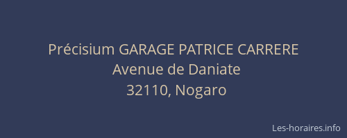 Précisium GARAGE PATRICE CARRERE