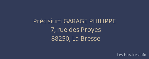 Pr&eacute;cisium GARAGE PHILIPPE
