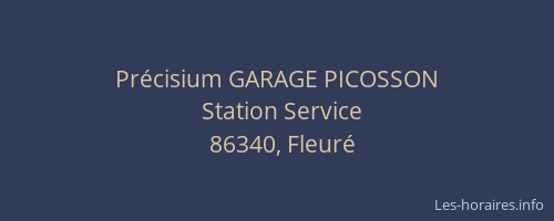 Pr&eacute;cisium GARAGE PICOSSON