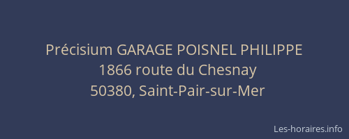 Pr&eacute;cisium GARAGE POISNEL PHILIPPE