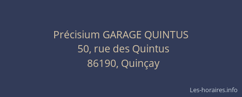 Pr&eacute;cisium GARAGE QUINTUS