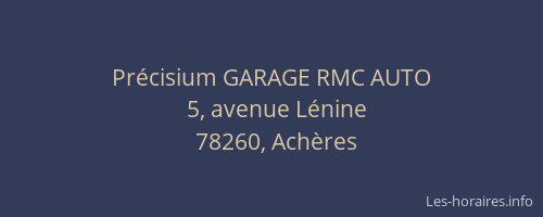 Pr&eacute;cisium GARAGE RMC AUTO