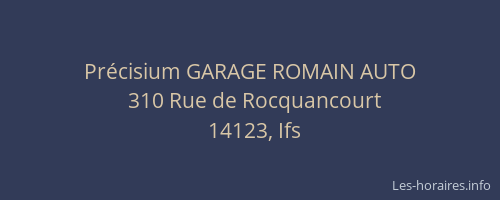 Précisium GARAGE ROMAIN AUTO