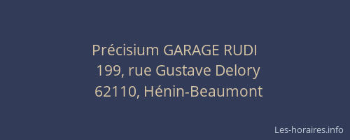Pr&eacute;cisium GARAGE RUDI