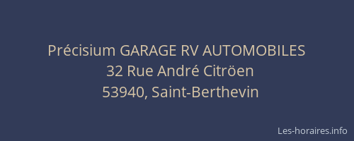 Précisium GARAGE RV AUTOMOBILES
