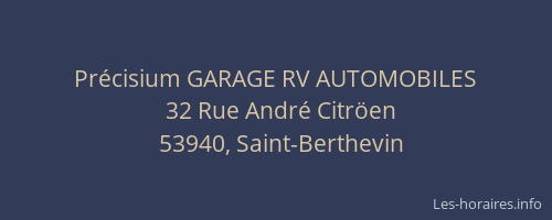 Pr&eacute;cisium GARAGE RV AUTOMOBILES