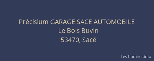 Pr&eacute;cisium GARAGE SACE AUTOMOBILE