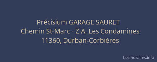Pr&eacute;cisium GARAGE SAURET