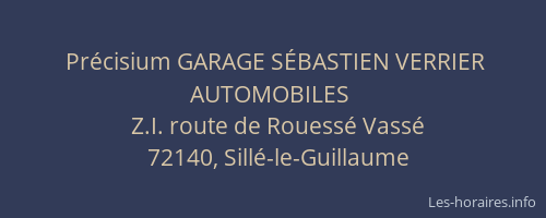 Pr&eacute;cisium GARAGE S&Eacute;BASTIEN VERRIER AUTOMOBILES