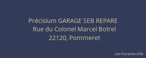 Pr&eacute;cisium GARAGE SEB REPARE