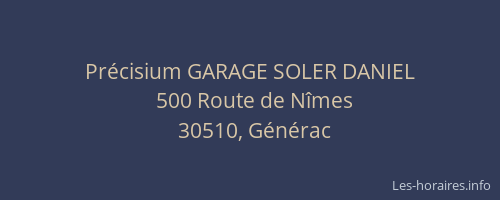 Pr&eacute;cisium GARAGE SOLER DANIEL