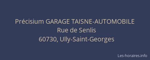 Précisium GARAGE TAISNE-AUTOMOBILE
