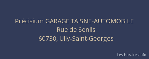 Pr&eacute;cisium GARAGE TAISNE-AUTOMOBILE