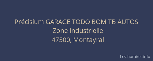 Pr&eacute;cisium GARAGE TODO BOM TB AUTOS