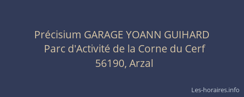 Pr&eacute;cisium GARAGE YOANN GUIHARD
