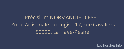 Pr&eacute;cisium NORMANDIE DIESEL