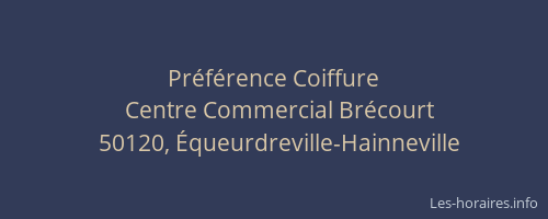 Pr&eacute;f&eacute;rence Coiffure