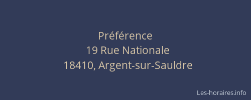 Pr&eacute;f&eacute;rence