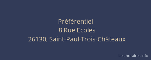 Pr&eacute;f&eacute;rentiel