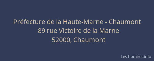 Préfecture de la Haute-Marne - Chaumont